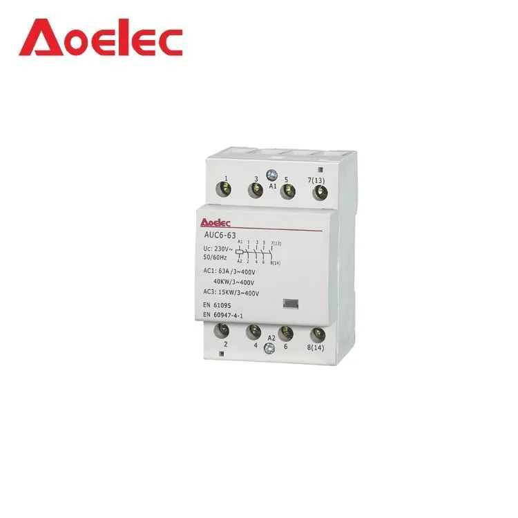 
Aoelec AUC6 with good quality Magnetic Contactor AC 4P 40A 