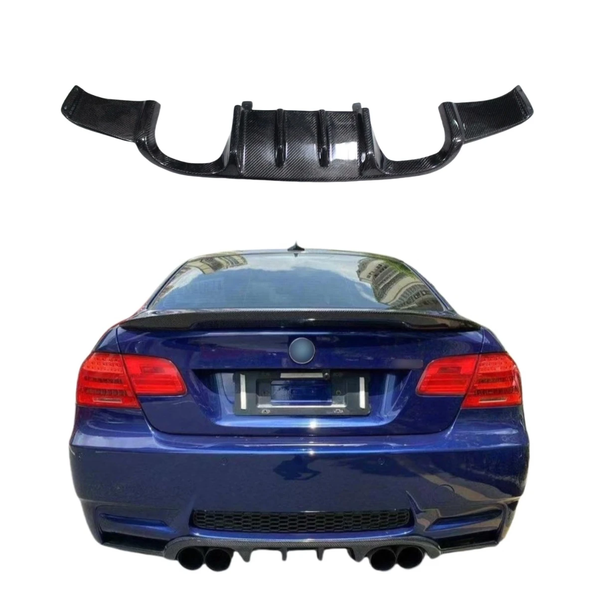 Передняя губа из углеродного волокна в стиле HM для BMW E92 E93 M3 2006-2011, передний бампер, сплиттер, боковые юбки, диффузор, обвес