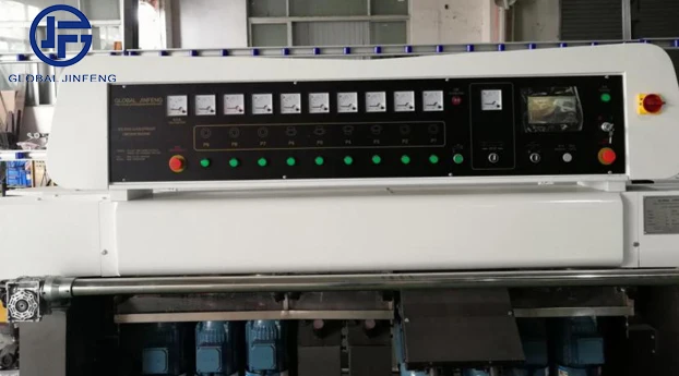 JFE-9243 9 motor Glass polishing machine digital vertical glass straight line edging machine