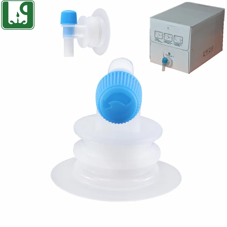 LEQUN supply plastic spout gland with tube connection for soy sauce bags in box