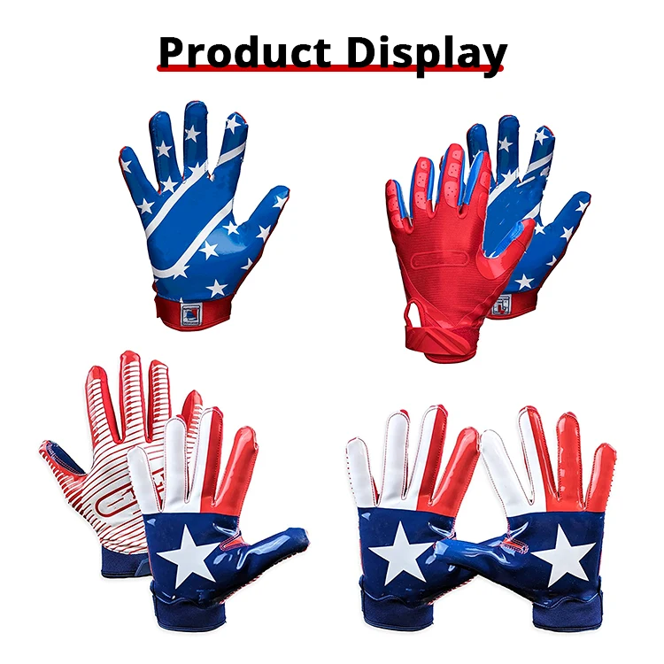 2022 New Design American Football Receiver Gloves Custom Logo Design Football Gloves Custom American Football Gloves