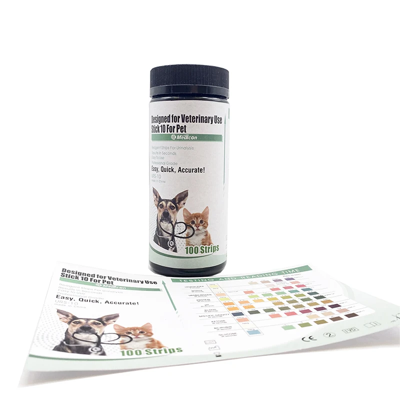 The best Supplier Urine test strips 10 parameters Vet 10 para Pet Urine Reagent Strips for Dogs Cats