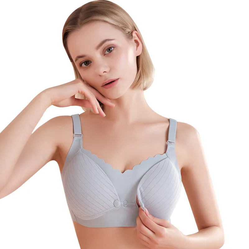 
Summer Thin High-quality Healthy Highly-elastic Comfortable Cotton Puerpera Push-up Breast-feeding Underwear Bra 
