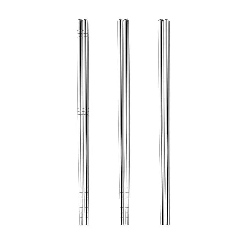 Factory Outlet Korean Style Reusable Metal Chopsticks 304 Stainless Steel Dishwasher Safe Chopsticks