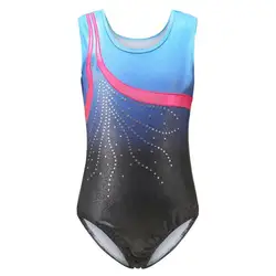 Oem Girls Leotards Kids sleeveless Diamond Dance Gymnastics Leotard For Kids Girls Gymnastic Dance Wear