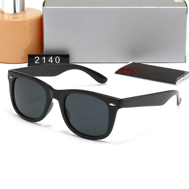 High Quality Glass Lens Vintage Square Frame Luxury Sun Glasses Famous Brands Shades Women 2140 Designer Sunglasses Men