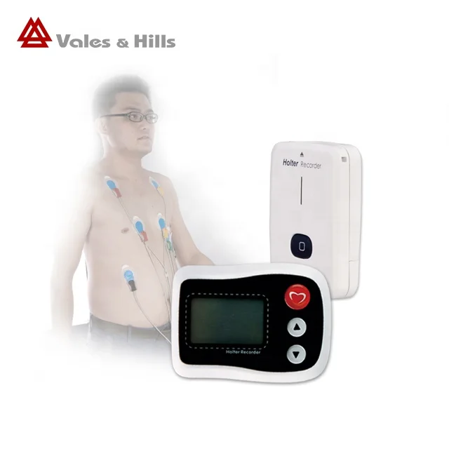 China manufacturer best selling 12 channel or 3 channel plastic portable holter ecg heart monitor with LCD for doctor clinic