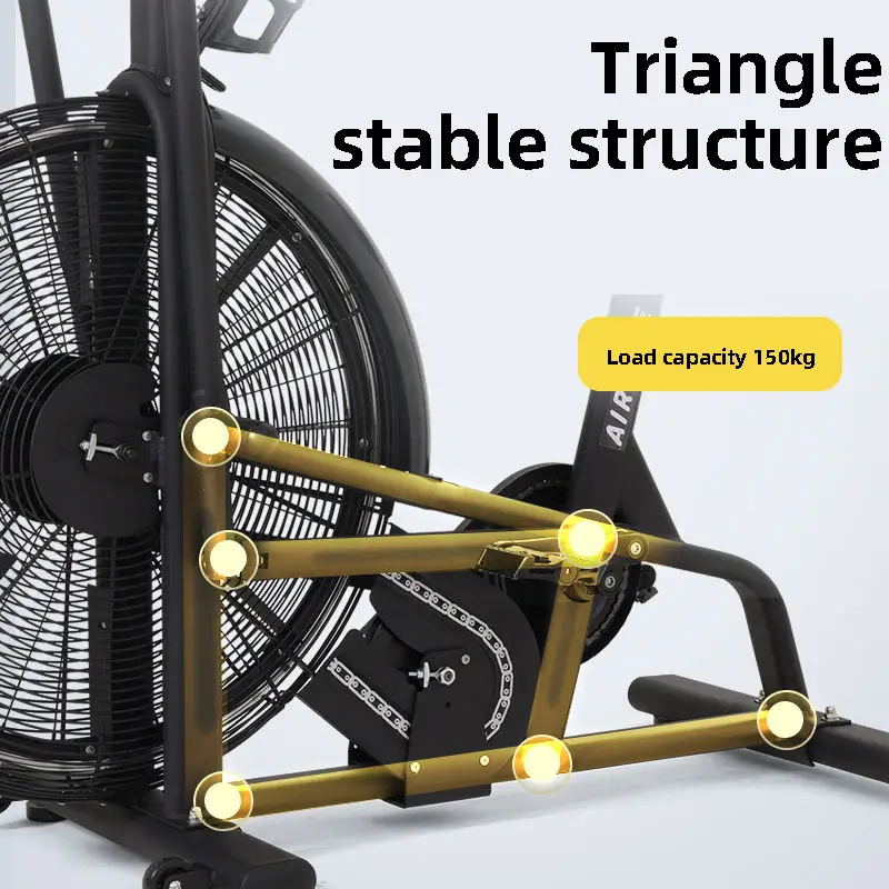 MKAS Professional Air Bike Commercial Use Gym Fitness Equipment Exercise Air Bike
