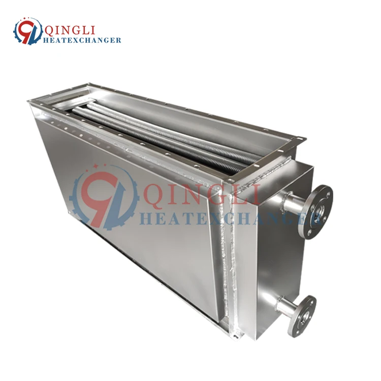 Industrial Stainless Steel Finned Water Air Heater for Drying Process