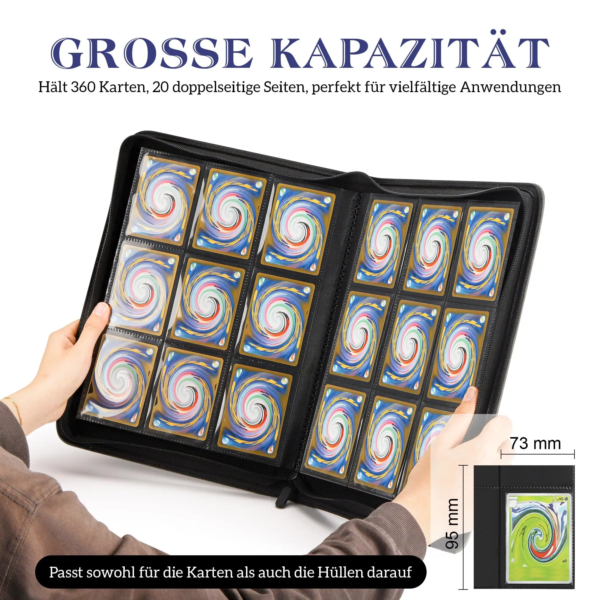 Custom Color Cover Trading Card Binder 9 Pocket PU Cover Card Collection Binder for YuGiOh MTG TCG Game Sports Cards Album