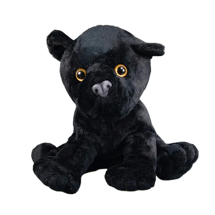 Cute design black wild animal panther custom toy animal plush toy panther