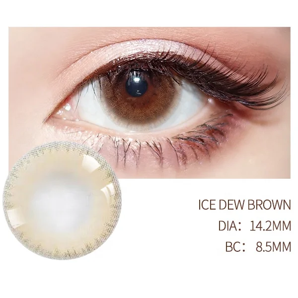 2021 Fresh 3 Tone Colored Contact Lenses Hot Selling 14.5mm Circle Soft Color Contact Lenses For Big Eye Wholesale