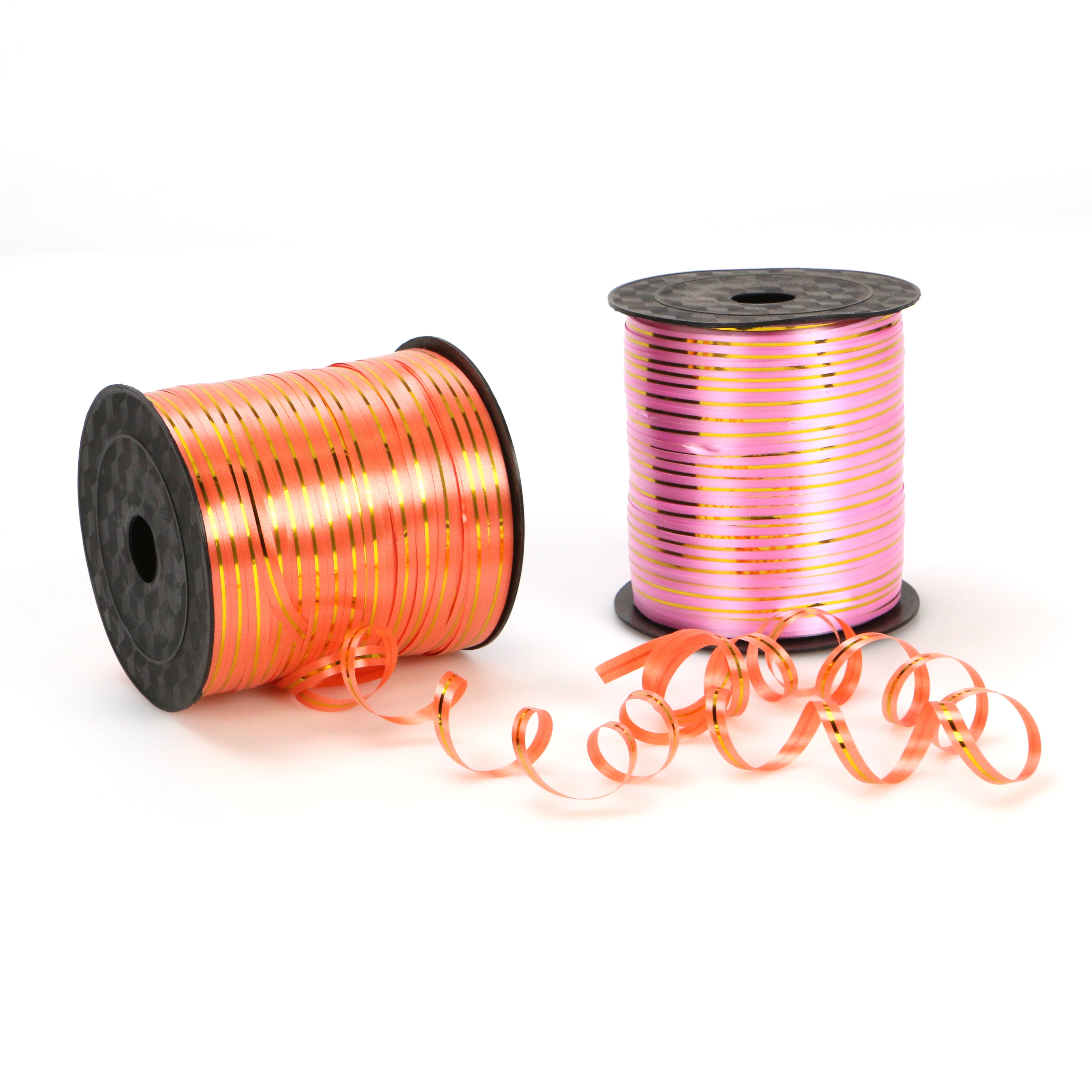 hor sale balloon curling ribbon gold thread gift packing ribbon PP plastic curling ribbon