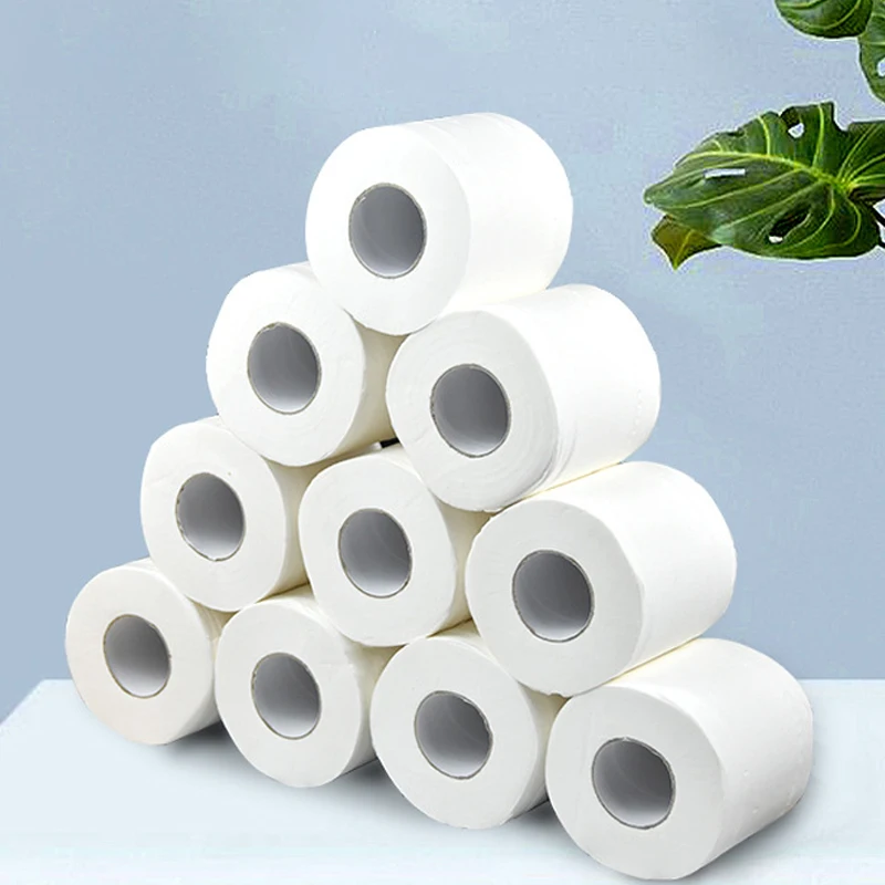 Custom Logo Natural Color/White/Custom Virgin Wood Pulp Standard Roll Toilet Tissue Rolls Paper