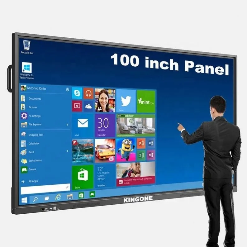65/75/86/100/110 inch finger multi touch screen smart LCD display meeting room electronic digital interactive smart white board