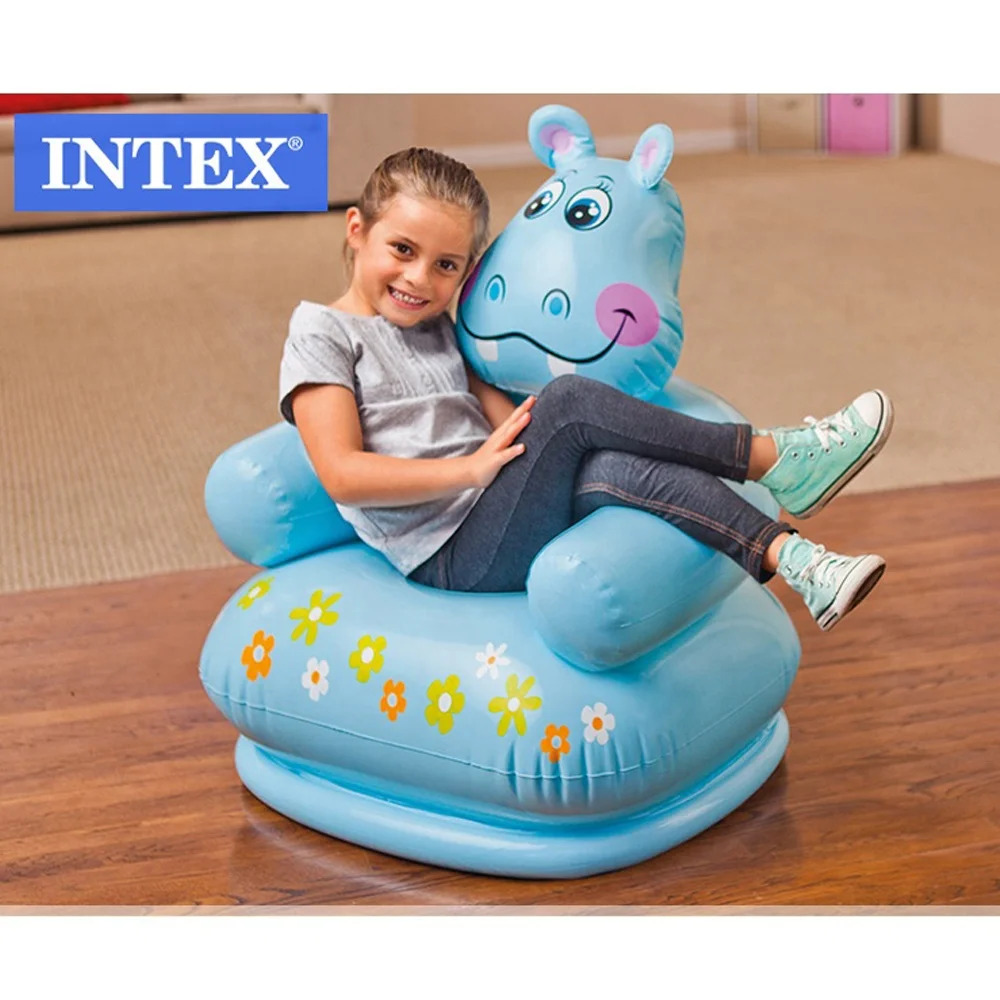 INTEX 68556 Happy Animal Chair Assortment Inflatable Children PVC Air Sofa Kids Inflatable Chair