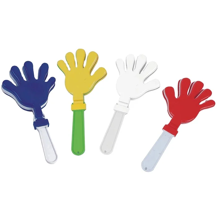 hand shape clapper to make noise with logo for promotional