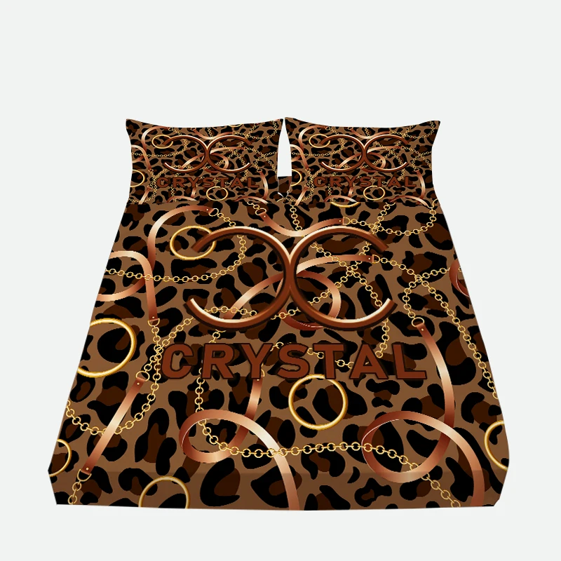 Wholesale Home Bedding Sets Luxury Fitted Bed Cover King Size 3D Print Dropshipping Room Sheet Sets