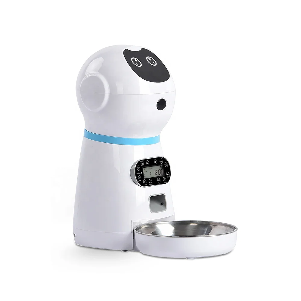 Automatic Cat Feeder Pet Food Dispenser for Cats Dogs, Timed Auto Dog Feeder with Control, Voice Recorder up to 4 Meals