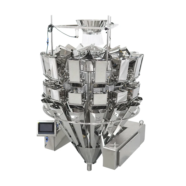 High Quality Multifunctional 14 Head Automatic Combination weigher Long strip Chocolate Biscuit Weighing Packaging Machine