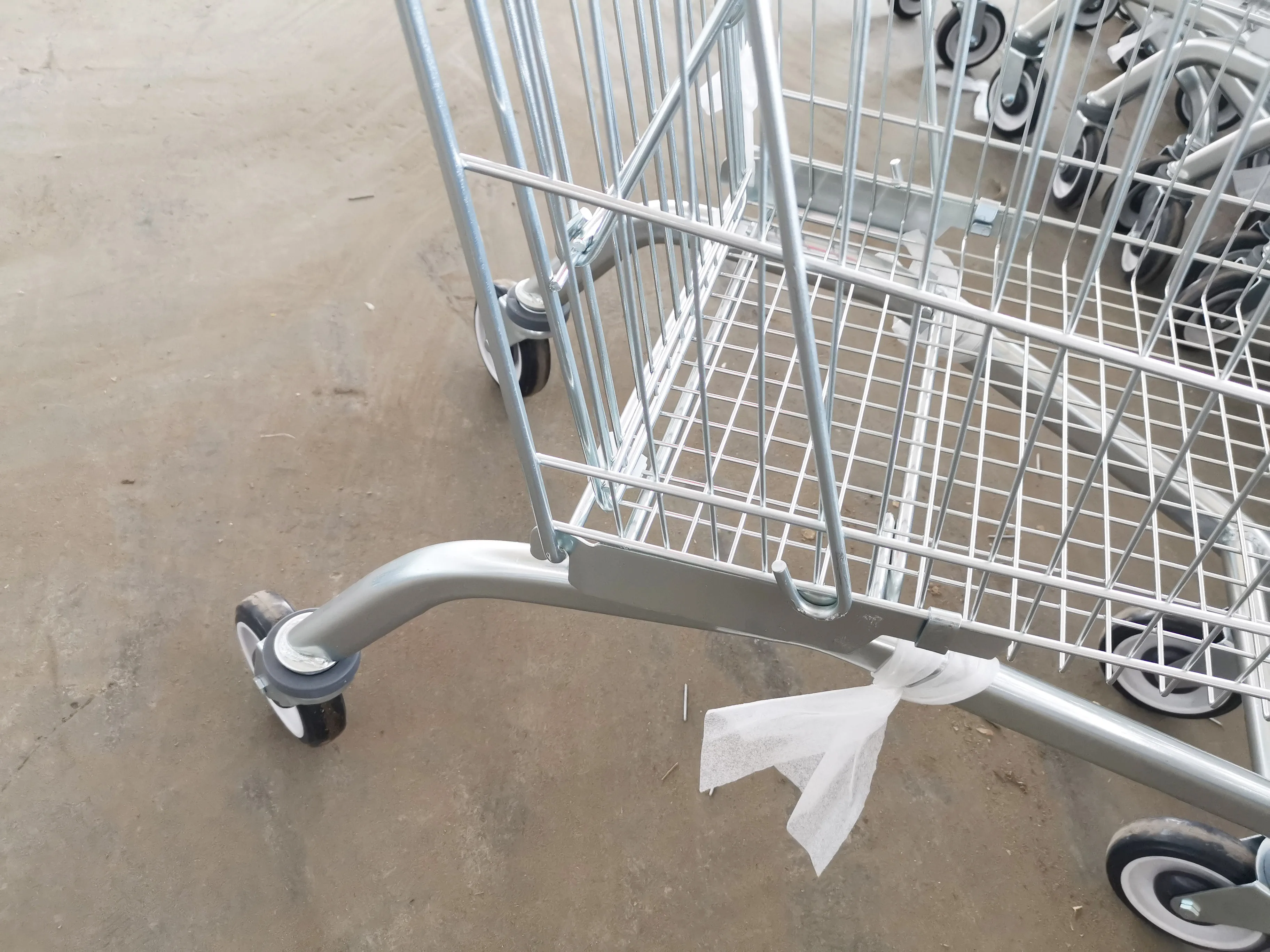 Wholesale Grocery Store Supermarket Shopping Cart Trolley Hand Shopping Trolleys with Rubber Wheel