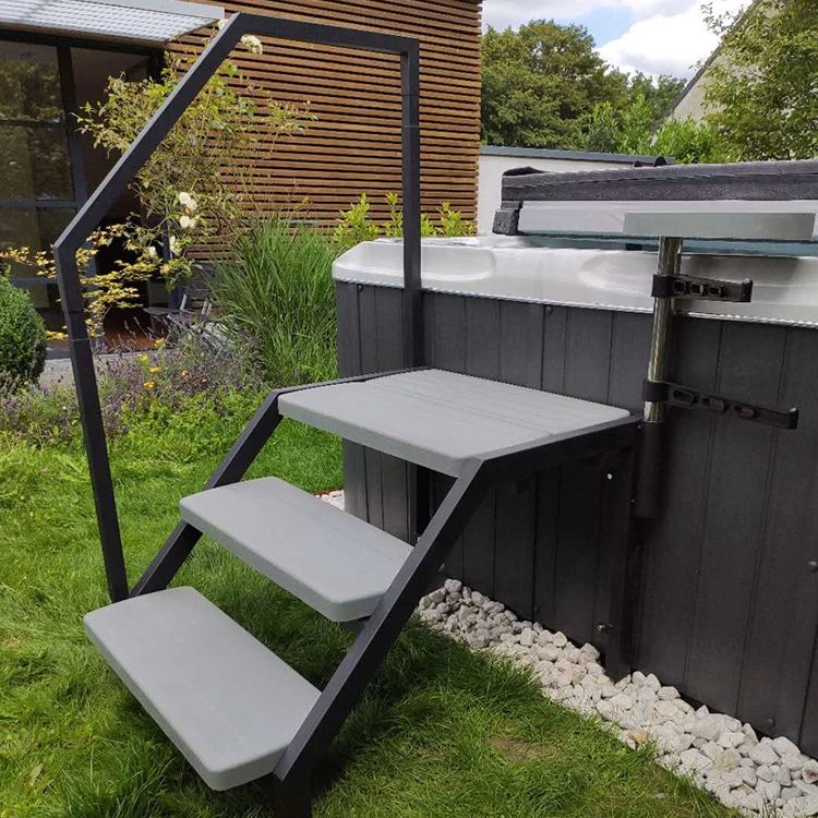 Taisheng New arrival hot tub parts outdoor PP Metal spa step swimming pool 3 or 4 tier hot tub step