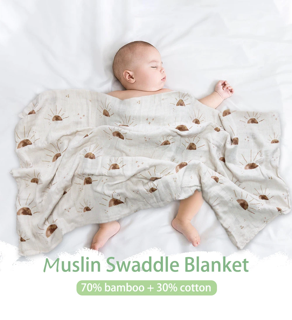 Supper Soft Breathable Flower Baby Blanket Swaddle Muslin Swaddle Blankets