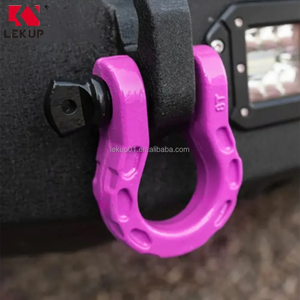 Color Spray Paint Shackle Custom Different Size Trailer Tow D-Ring Shackle Drop Forged Hitch Receiver Offroad Bow Shackles