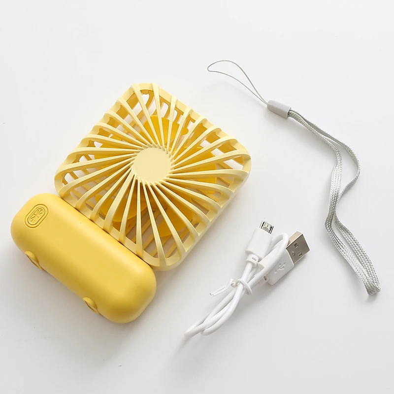 Latest design five-color Square handheld mini fan