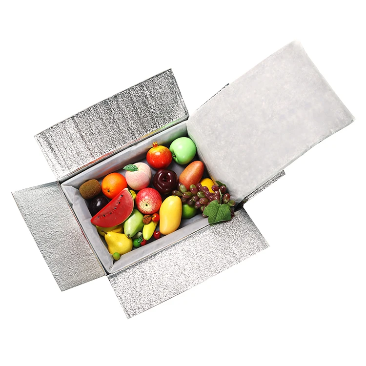 silver custom 100% biodegradable wool box liner thermal insulated bubble mailer for cold chain shipping