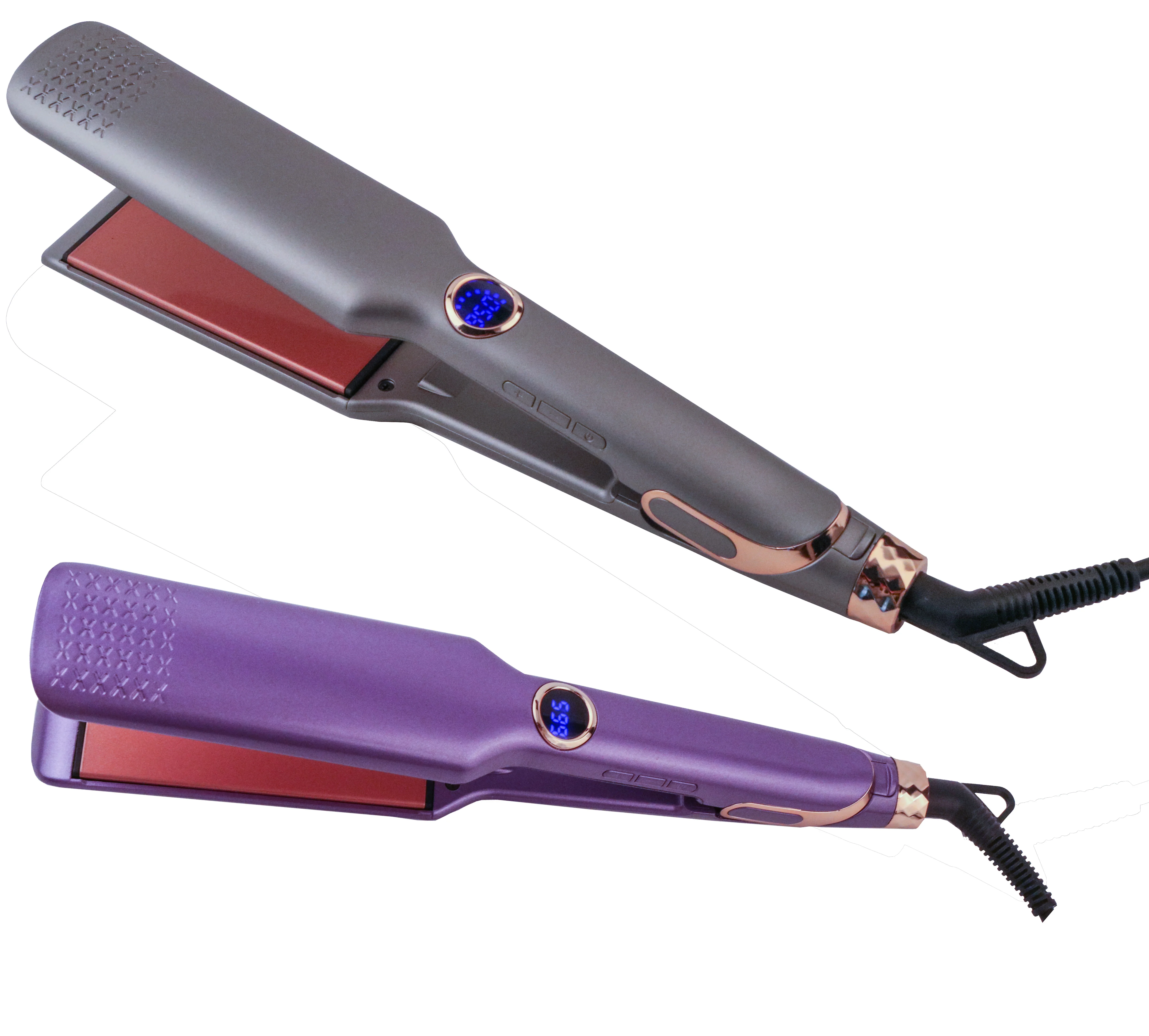 2022 all new hair straightener with beautiful LED display straightening and Curling 2 in 1 hair styling tool wide plate