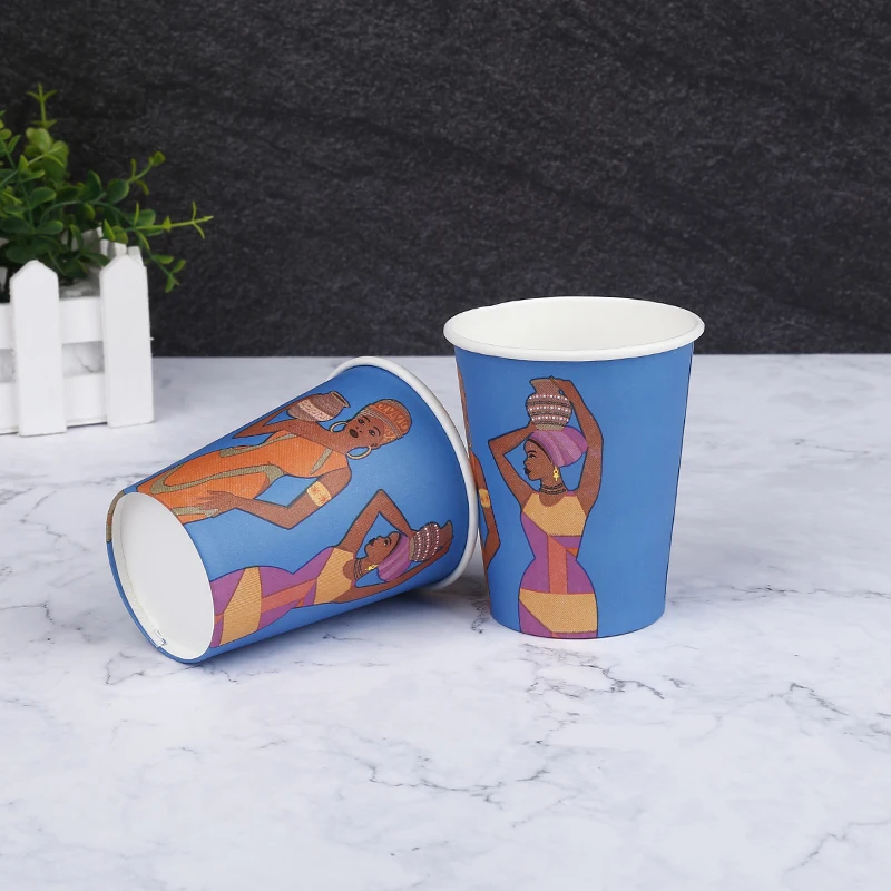 8Boz hot drink coffee paper cup three-color unique design can be customized logo