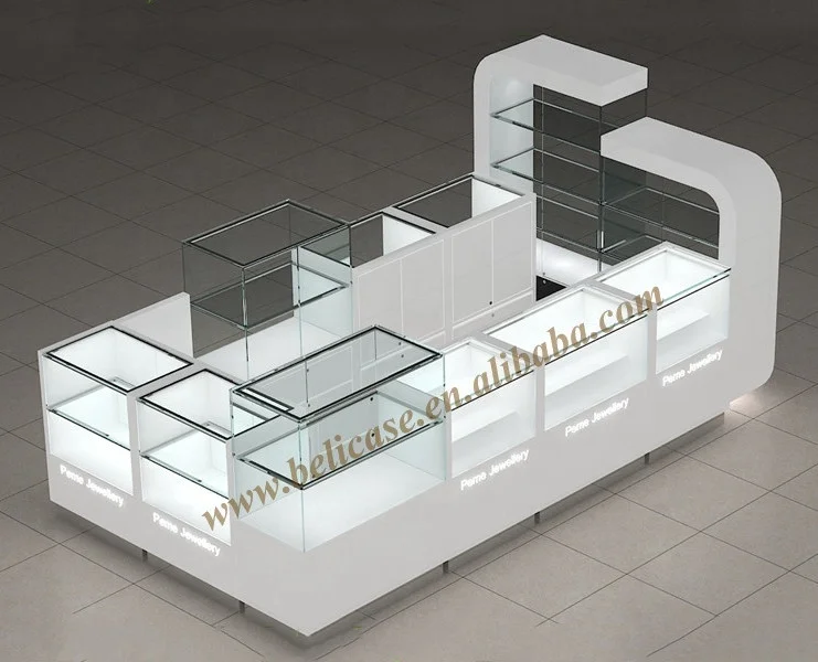 Высококачественный киоск для торгового центра дизайнерский деревянный стеклянный шкаф ювелирных изделий