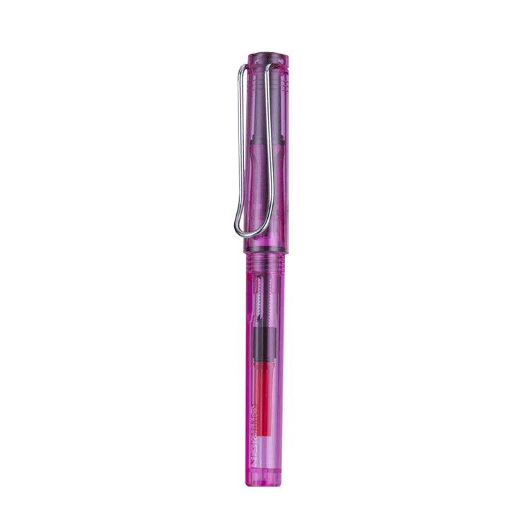 
Promotion transparent multi-colors posture correction big and small nib plastic fountain pen 