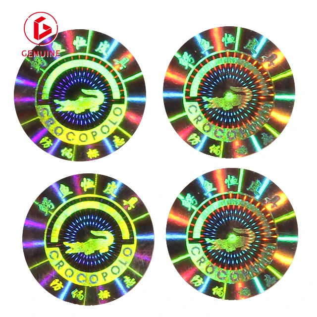 Wholesale custom vinyl self adhesive 3d holographic logo security sticker