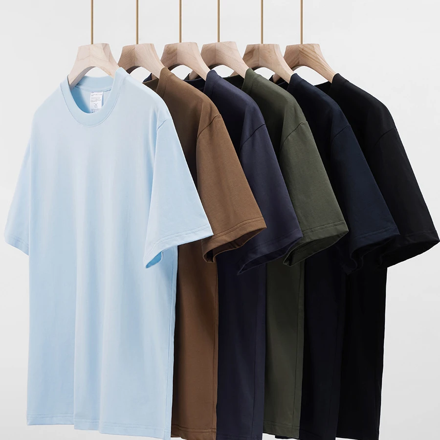Best selling short sleeve unisex summer ice feeling cotton cool feeling pure color T-shirt loose casual round neck t shirt