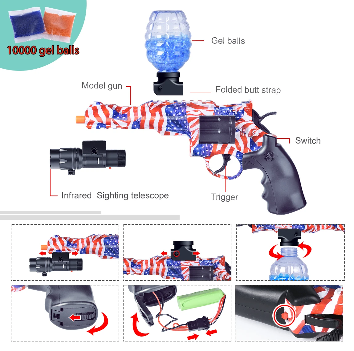 Toy Gun Electric Gel Blaster Toy gun water gun bullet outdoor game toys