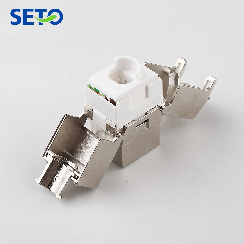 RJ45 Cat7 keystone jack с экранированным модулем