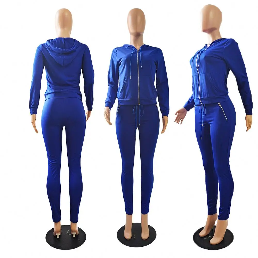 High Quality And Low Price Exercise To Lose Weight Polyester Zip Sweatshirt Oversized Hoodie Sets