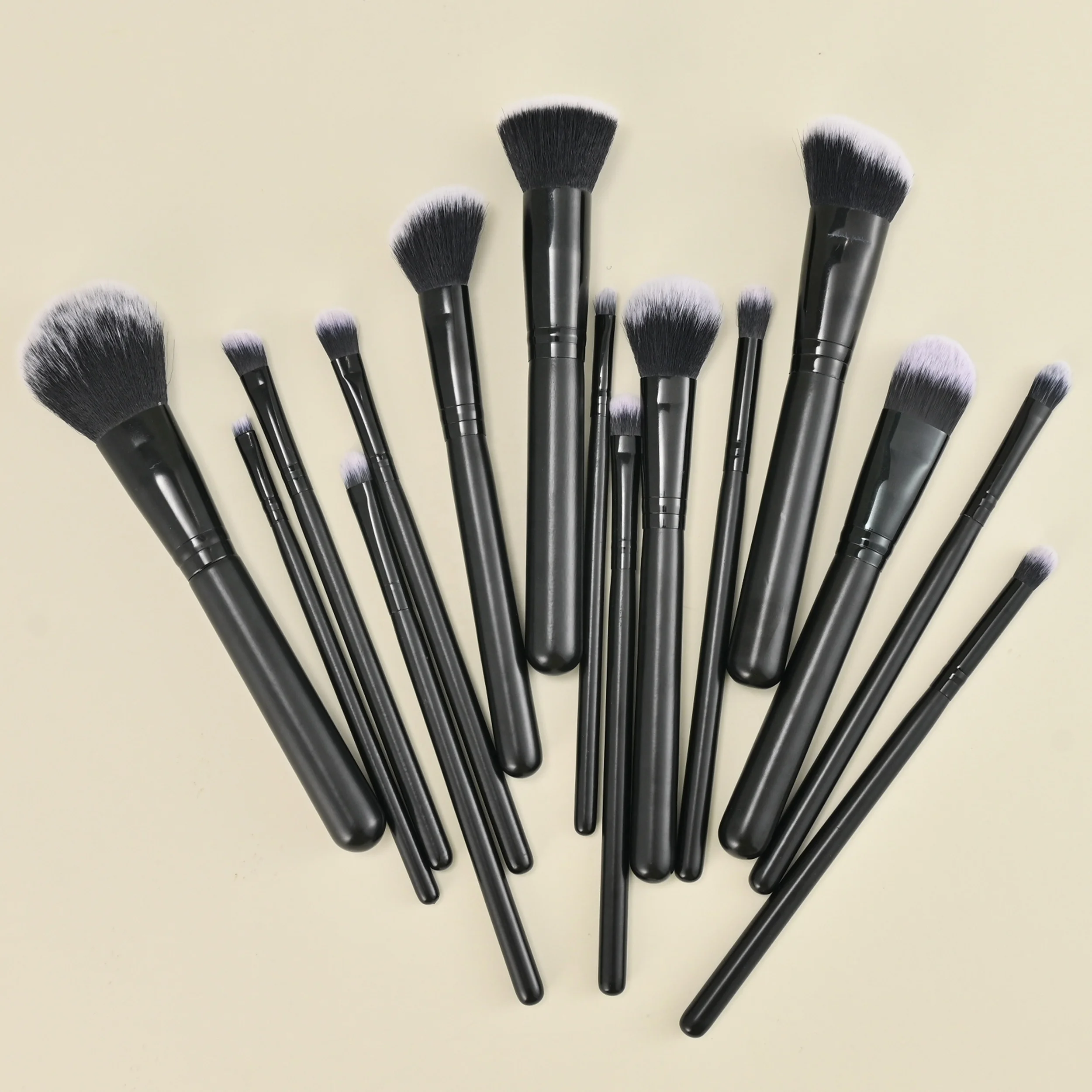 Wholesale 15pcs Makeup Brush Set black Synthetic Makeup Brushes Private Label Make Up brushes