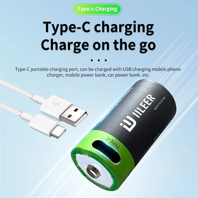 Высокая емкость USB CR123A Аккумуляторная Батарея 3 7 В литий-ионный аккумулятор 1850 мВт/ч 500 мАч Type-c порт многоразовые батареи