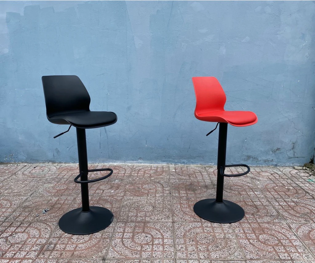 China Supplier Hot Sale Modern Swivel Kitchen High Bar Stool Height Adjust PP Plastic Bar Chair for Restaurant