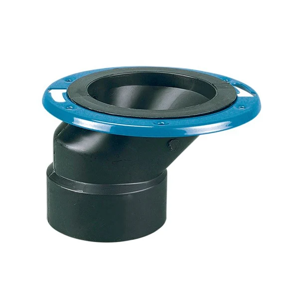 4 X 3  In Offset Toilet-to-Floor Mount  Offset Closet Flange  Hub Flange End  Flush  ADJ METAL RING EPOXY COATED