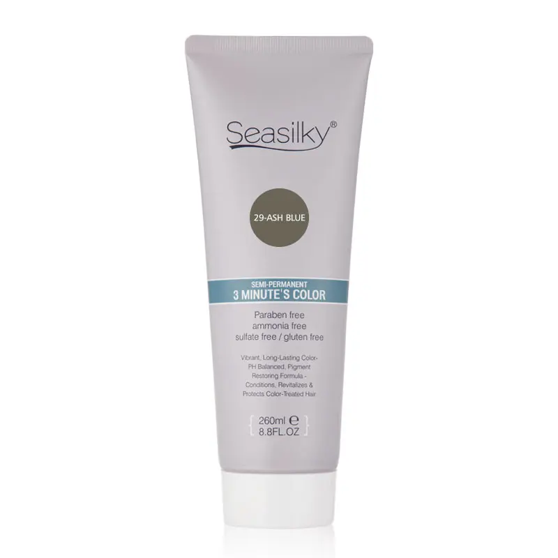 Wholesale Fashion Ash Blue Semi-Permanent Hair Color Cream Sulfate-Free Formulation Professional Hair Dye 260ML