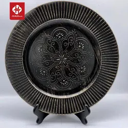 Antique Design Plastic Charger Plates Under Plate For Wedding Party