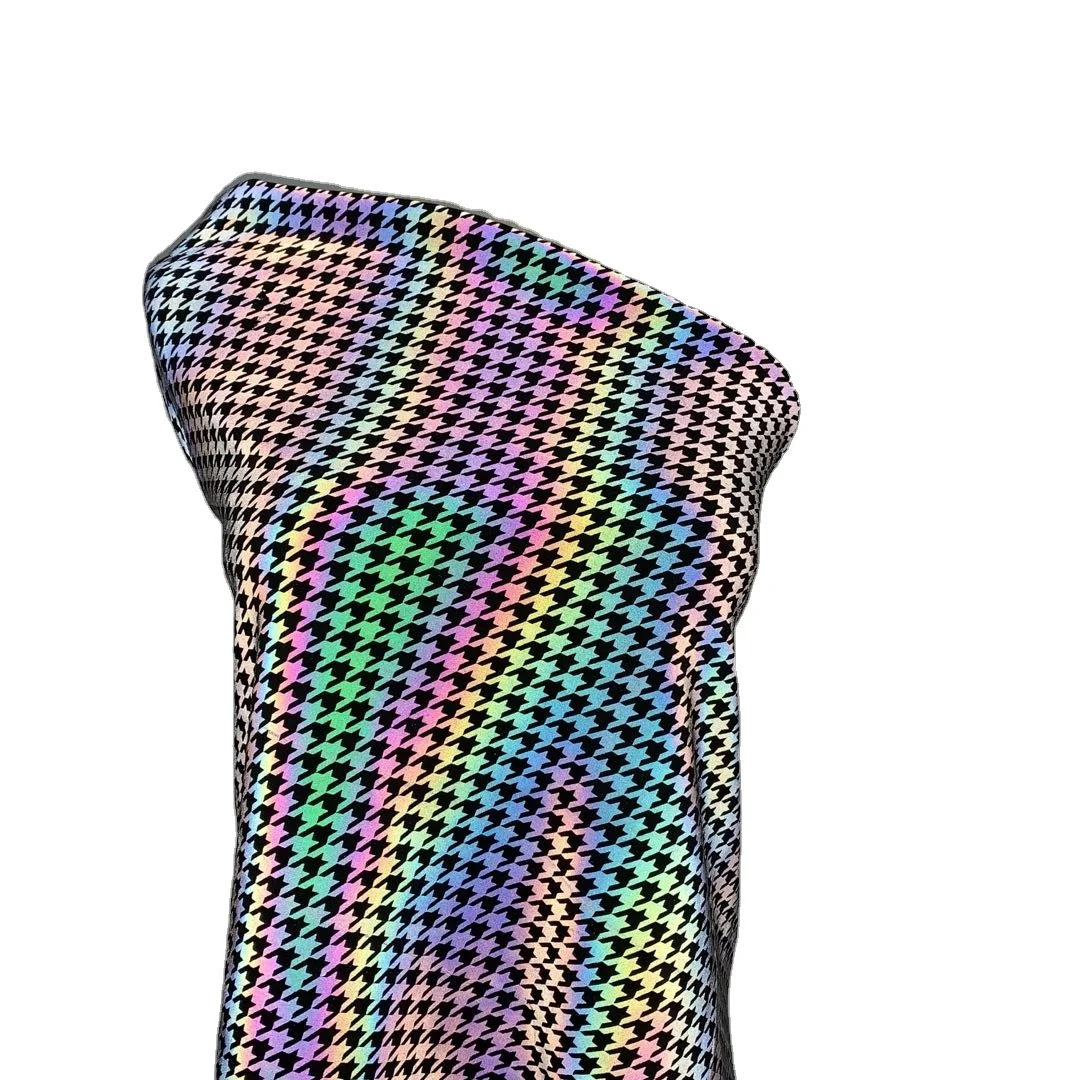 skull reflective glow in dark printing jersey fabric