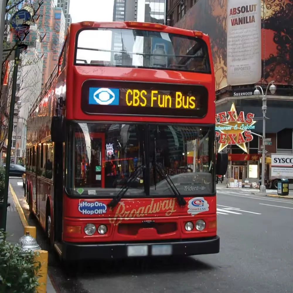 Bus Station Broadcaster Led Display Screen P2.5 P5 Vehicle Rear Window Display 4G Gps Tracker Bus Advertising Led Display Screen