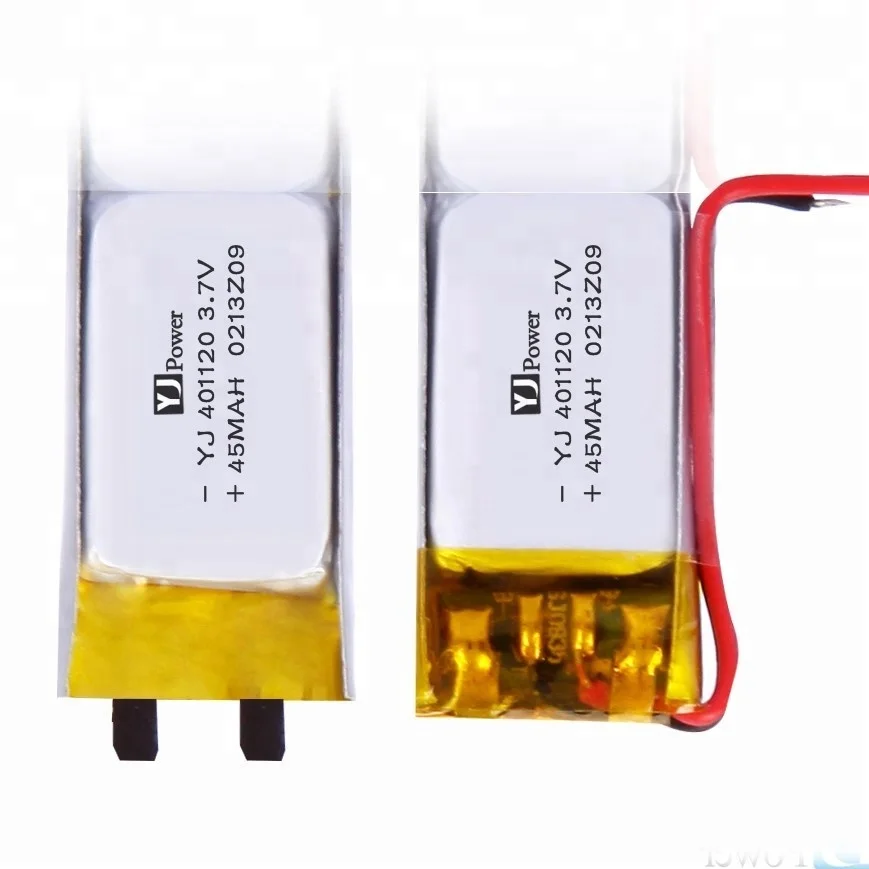Rechargeable YJ Lithium Polymer Battery 3.7v 401120 45 mAh Lithium Polymer Battery for Beauty massager