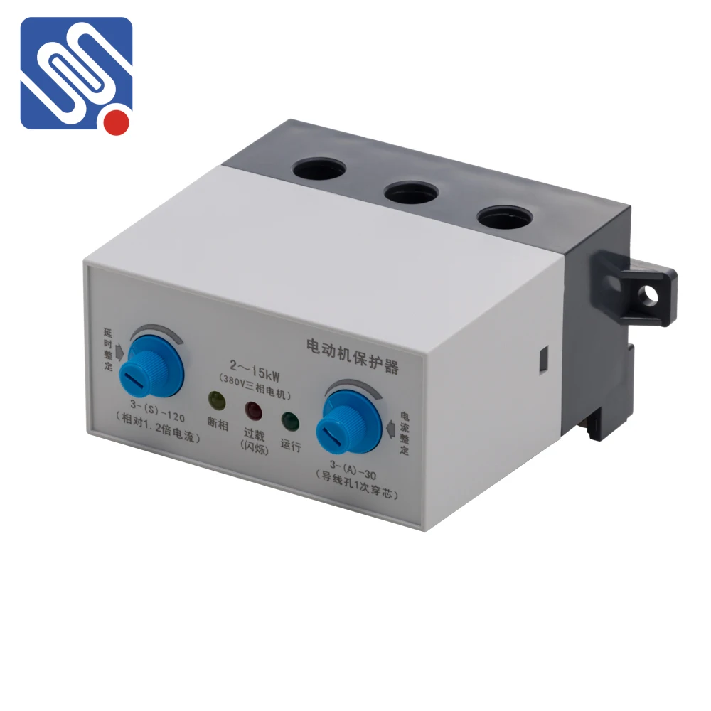 Meishuo motor protection relay 2~15kW Overload relay protector 380v three phase motor Delay/current setting