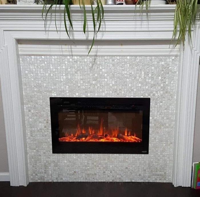 10-Pack Square Shell Glass Mosaic For Kitchen Backsplashes Bathroom Walls Spa Pool Tiles